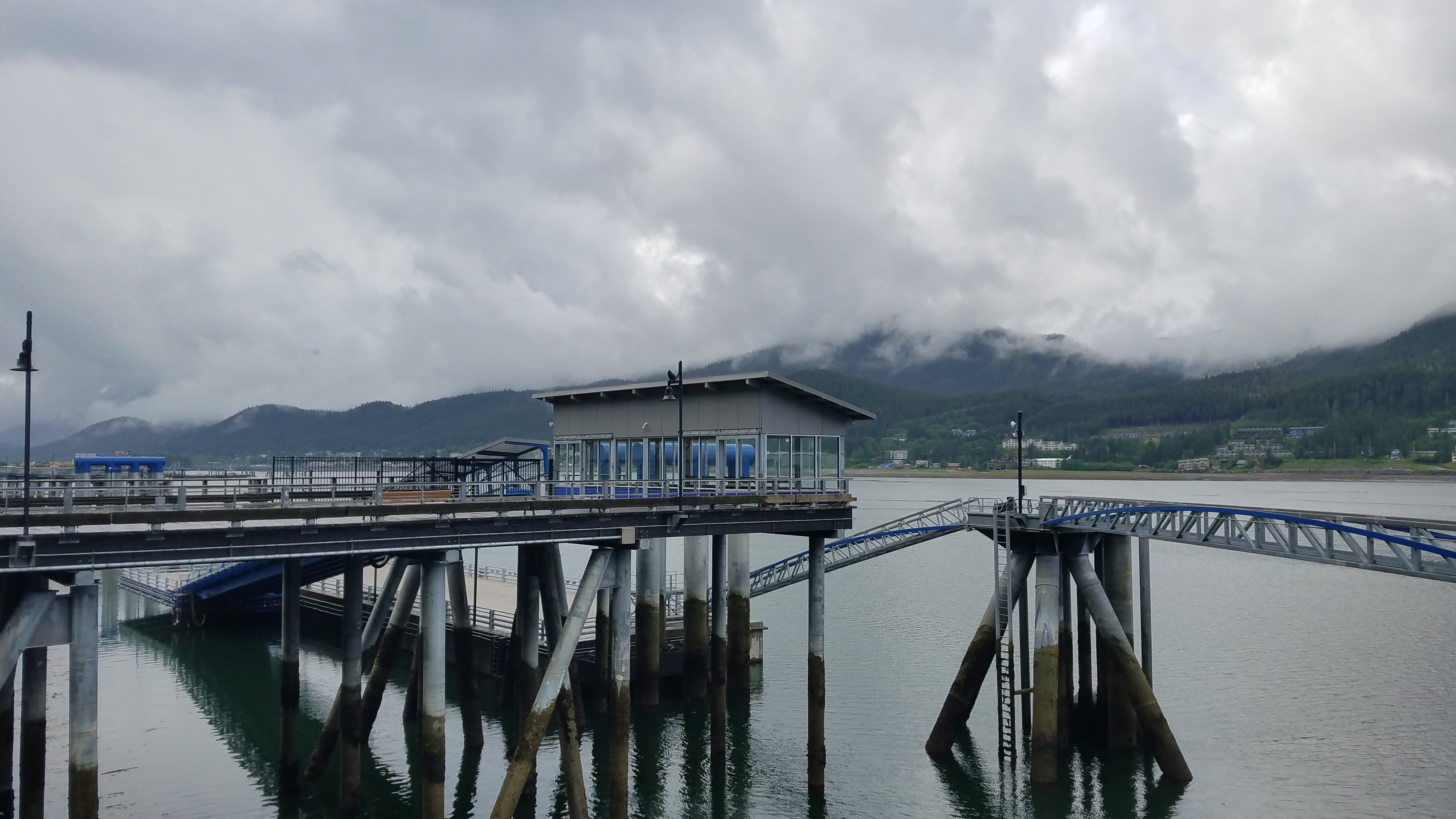 Checkpoint structure on the dock.