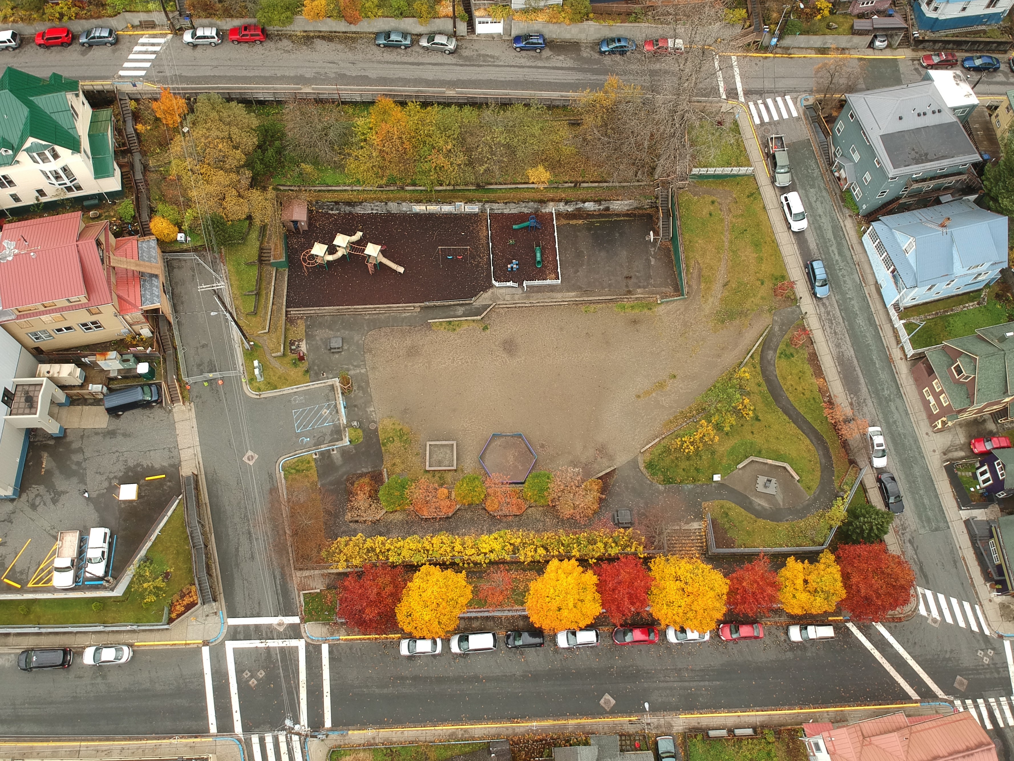 Aerial shot of Capital School Park