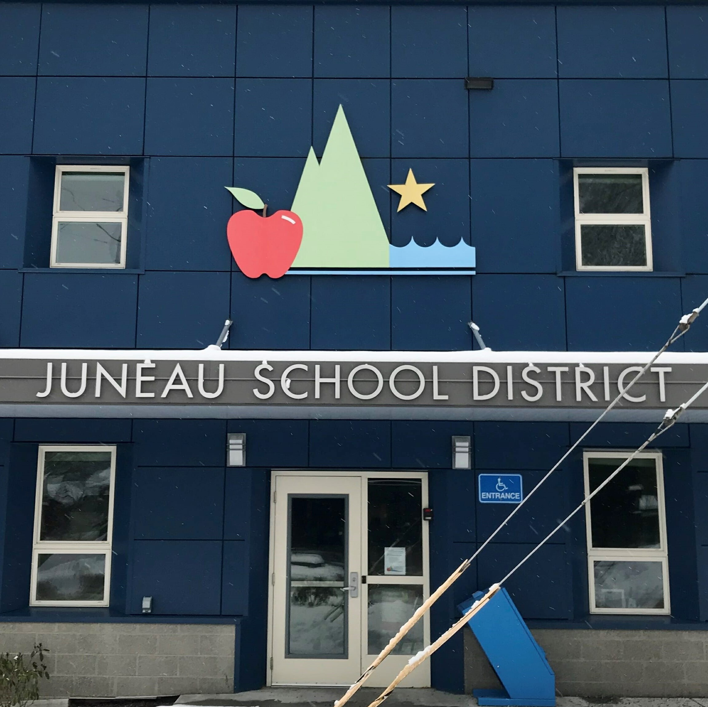Close up of Juneau School District building