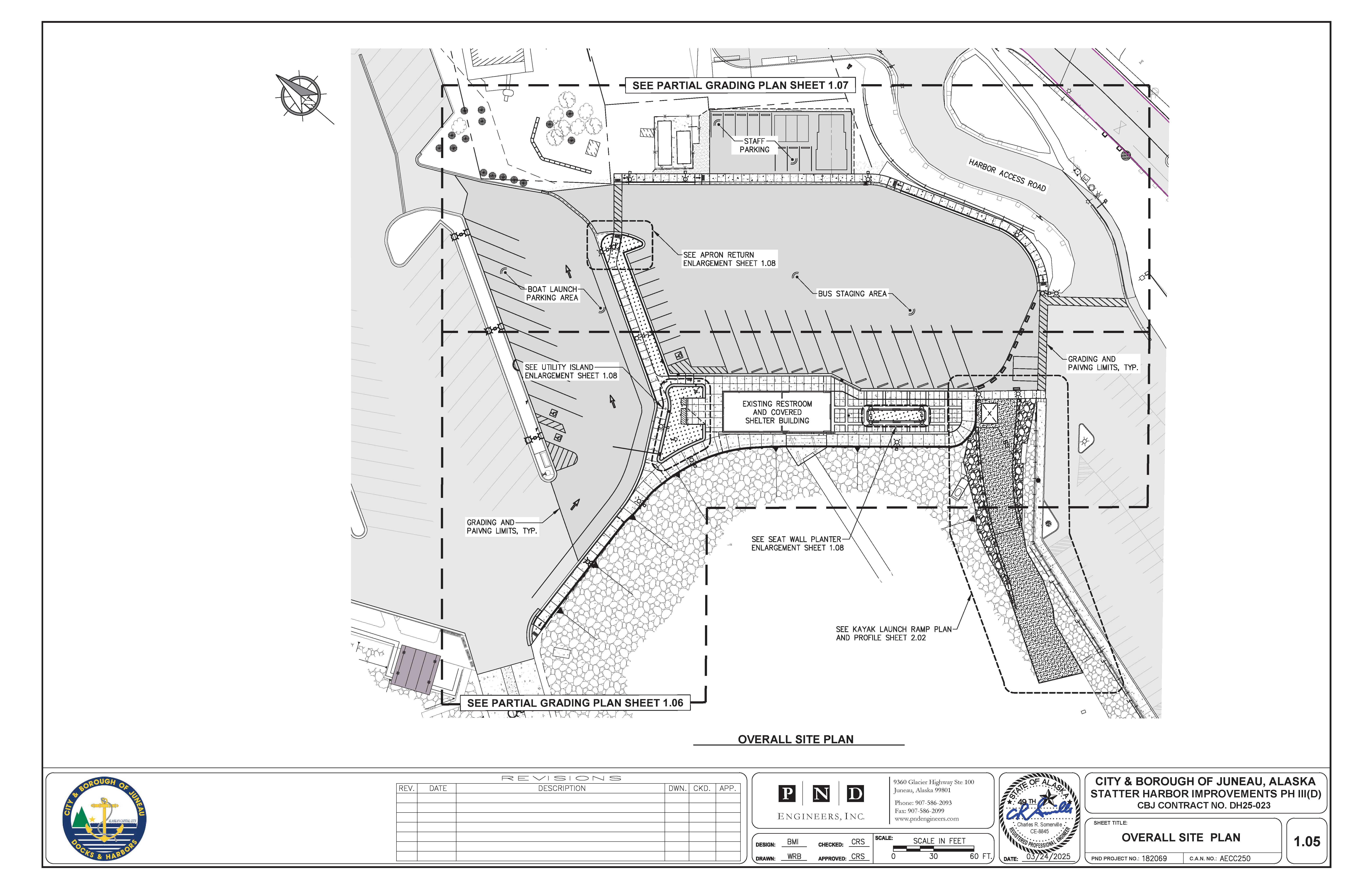 Overall site plan for Statter Harbor improvements.