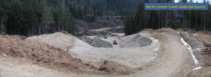 Panoramic View of North Lemon Creek Material Source