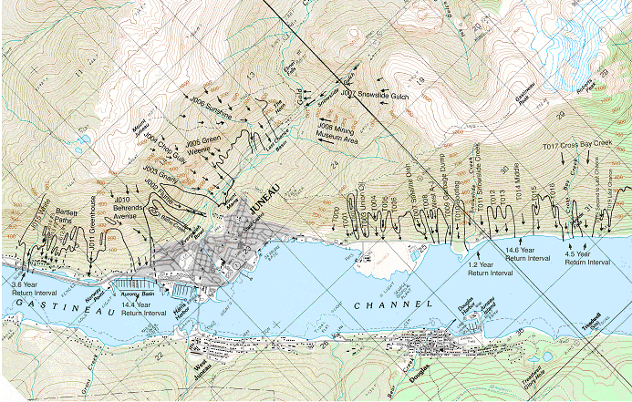 Map of Avalanche Paths