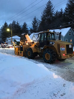 streets crew involved in snow removal