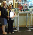 Nicole Nelson receives a commendation for her 