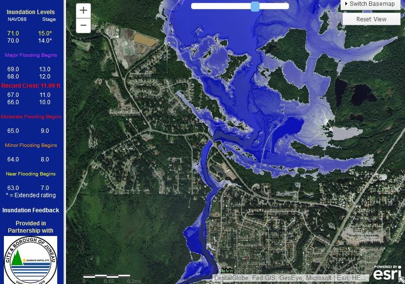 Interactive flood map allows you to see theoretical flooding City and