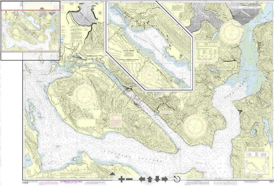 Nautical Chart #17315 depicting the Juneau area.