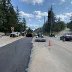 This picture shows paving on Douglas Highway.