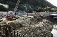 This picture shows on a lot of heavy machinery on the Archipelago Lot.