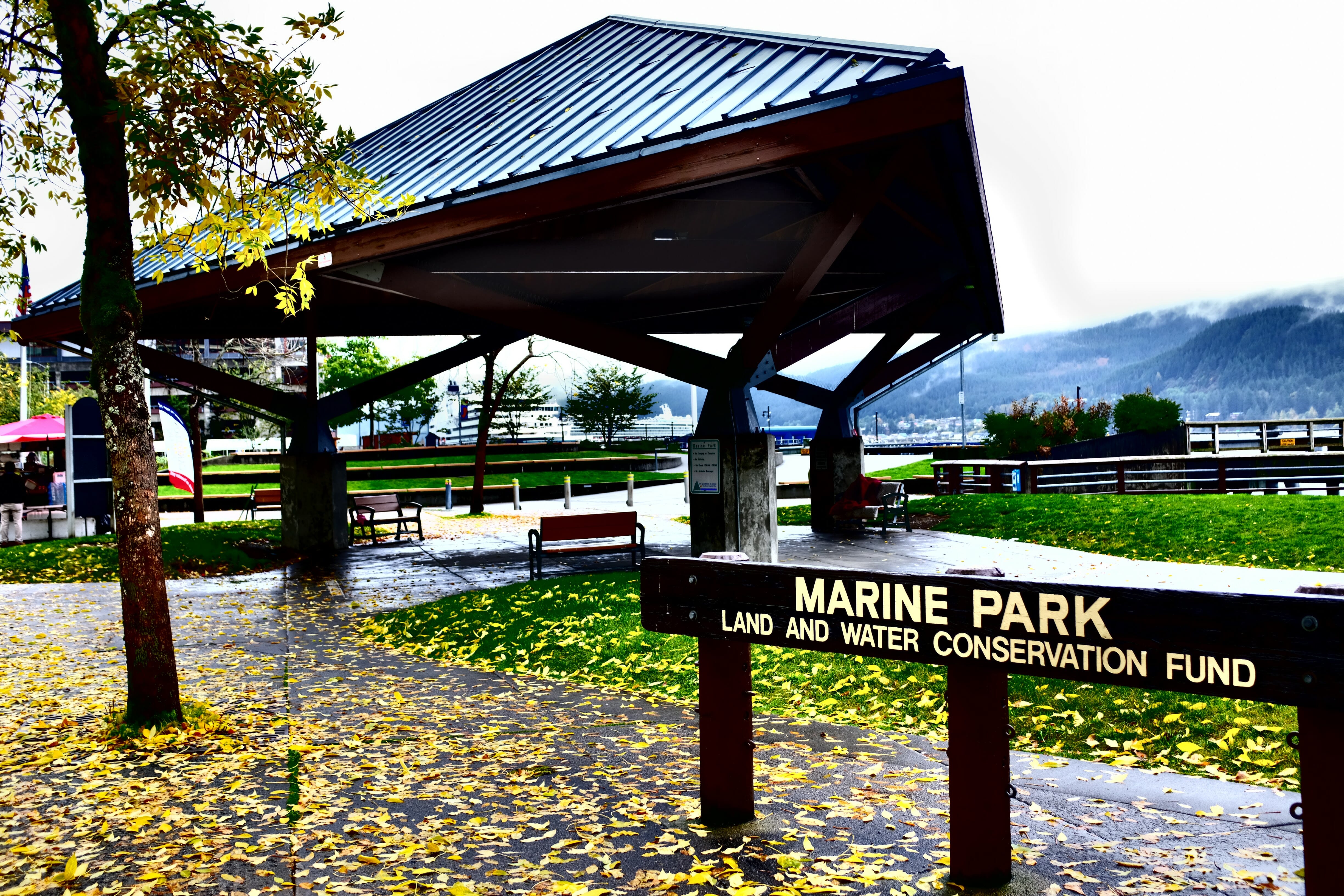 Marine Park Pavilion and sign