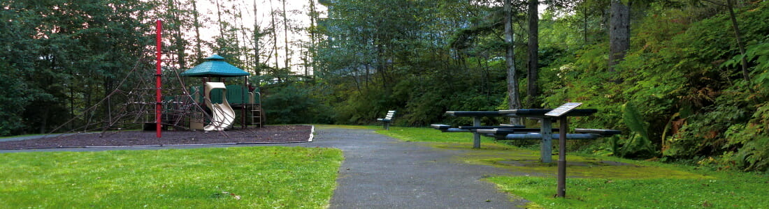 panorama of west juneau rotary park