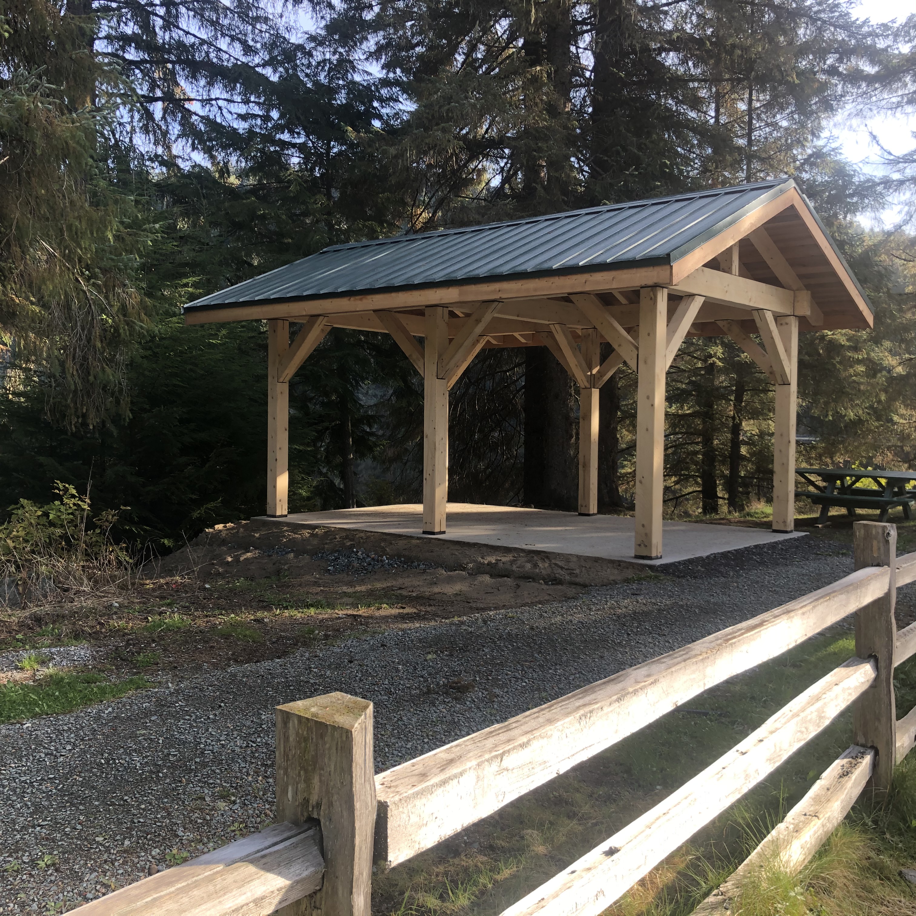 Completed AUke Lake Wayside shelter