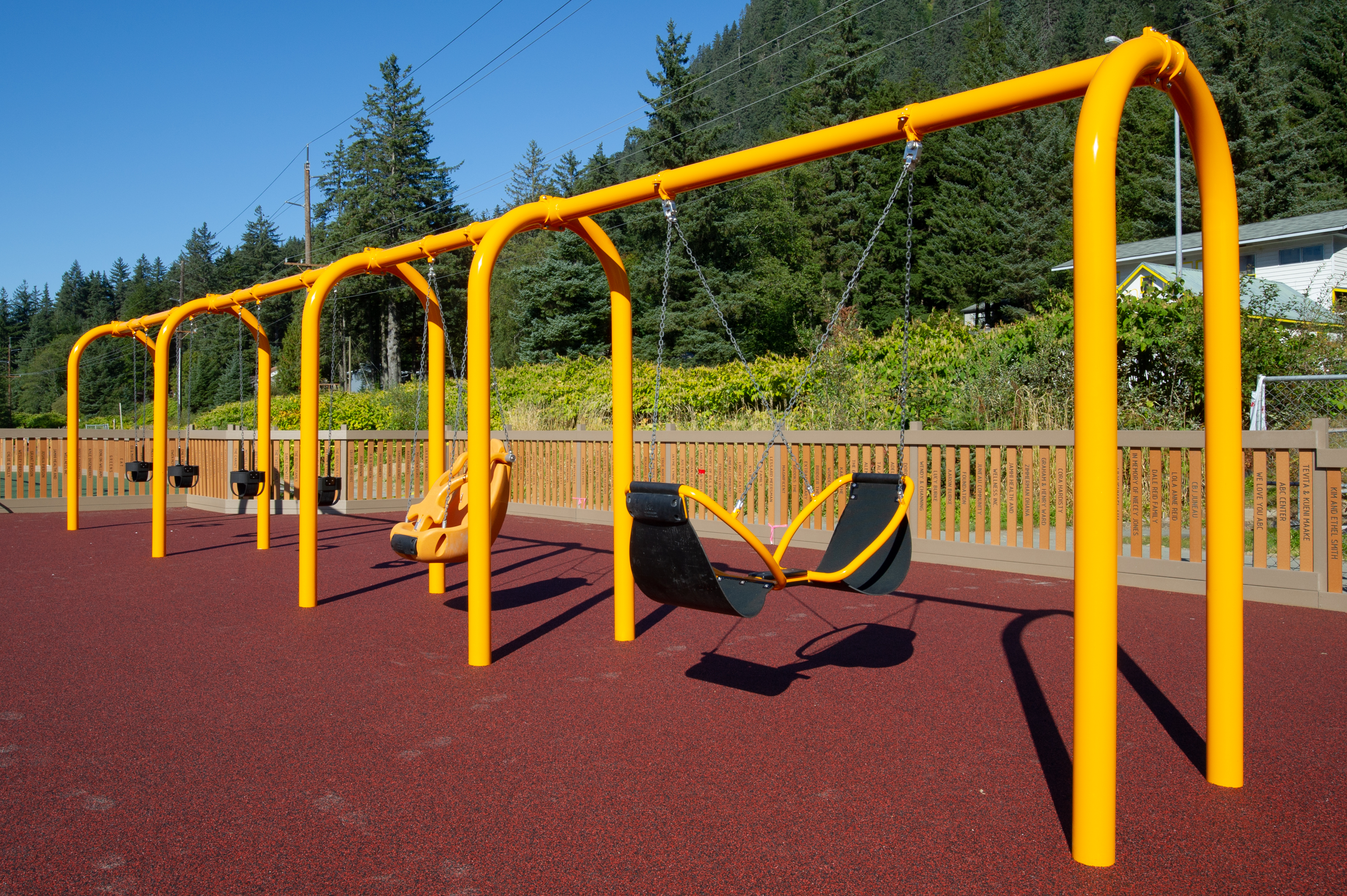 Swings at Project Playground.