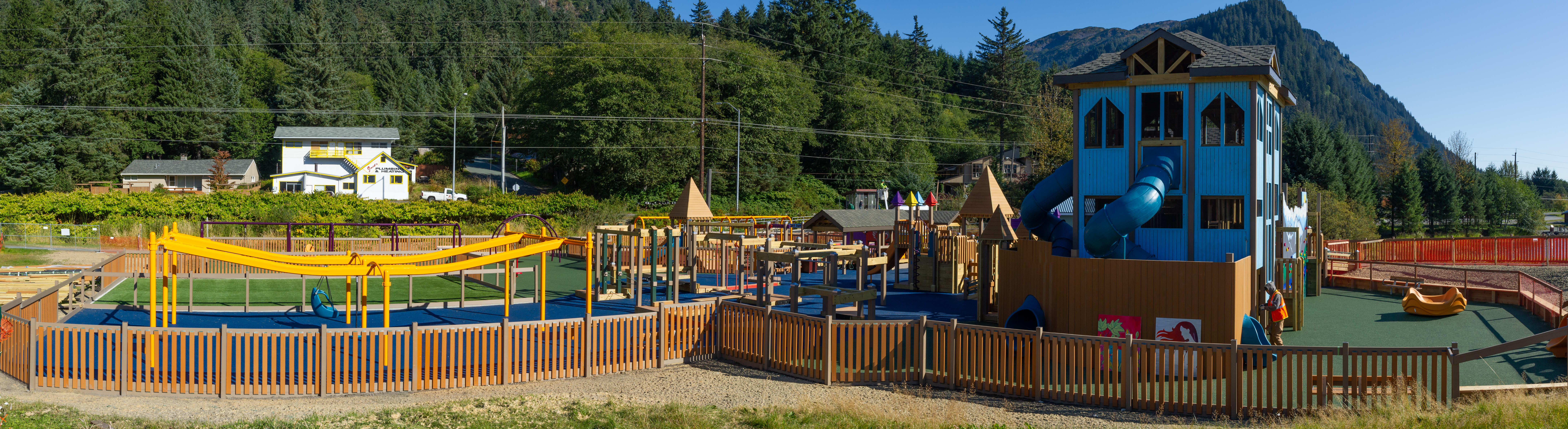 A view of the play equipment at Project Playground.