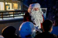 This is a picture of Santa at Eaglecrest.