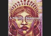 This image shows a painting from Inari Kylänen’s latest exhibition entitled, A Nation of Immigrants, on display at the City Museum until January 31.