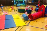 This image shows kids playing at Preschool Open Gym at Jumbo.