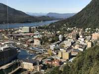 View of downtown Juneau from Goldbelt tram