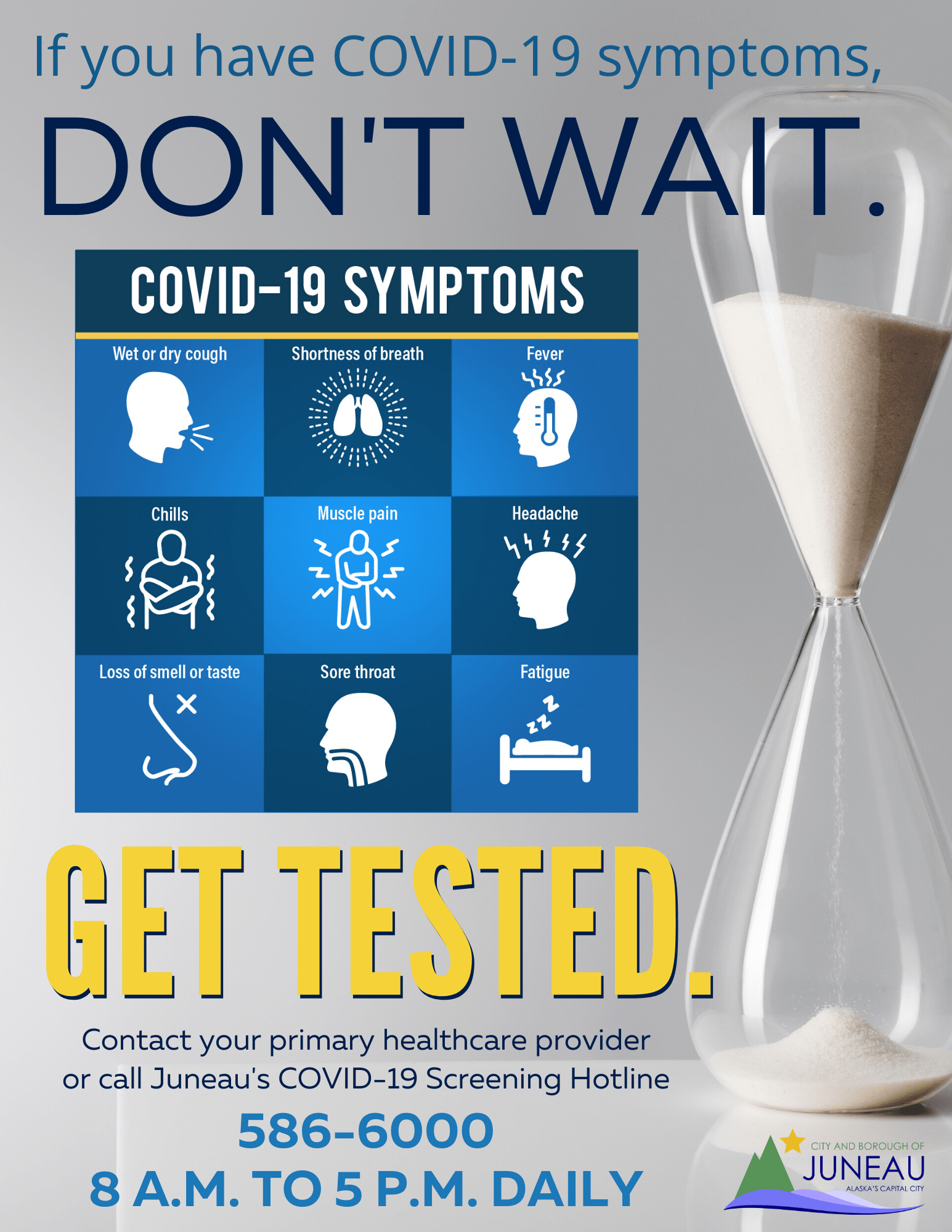 Click on the image to view the PDF for the Don't Wait. Get Tested! poster.