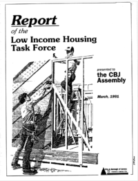 1991 Report of the Low Income Housing Task Force