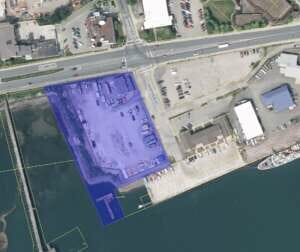 Aerial map of Aak'w Landing location