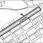 Map of 12th Street showing stretch between Glacier Avenue and A Street marked for construction