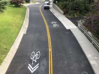 Aerial view of freshly paved Calhoun Avenue