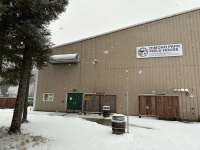 Photo of Field House exterior with snow on the ground