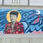 Photo of Elizabeth Peratrovich mural on Marine Parking Garage