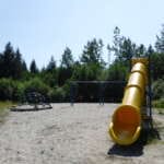 Front view of slide at Steelhead Park
