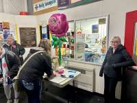 Participants sign in at Treadwell Arena for the 2023 Sk8 to Elimin8 Cancer Remembrance Walk.