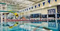 View of the Dimond Park Aquatic Center pool