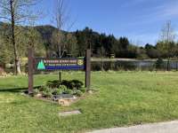 Park sign reads Riverside Rotary Park