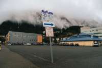 Corner view of the Whittier Street surface parking lot