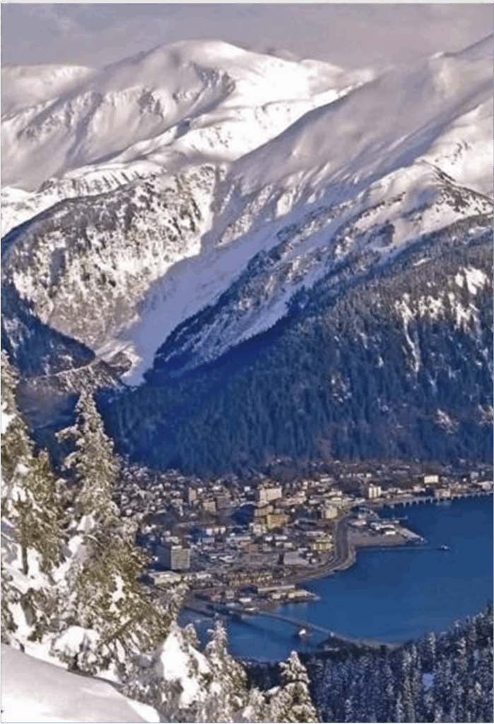 Aerial View of Downtown Juneau