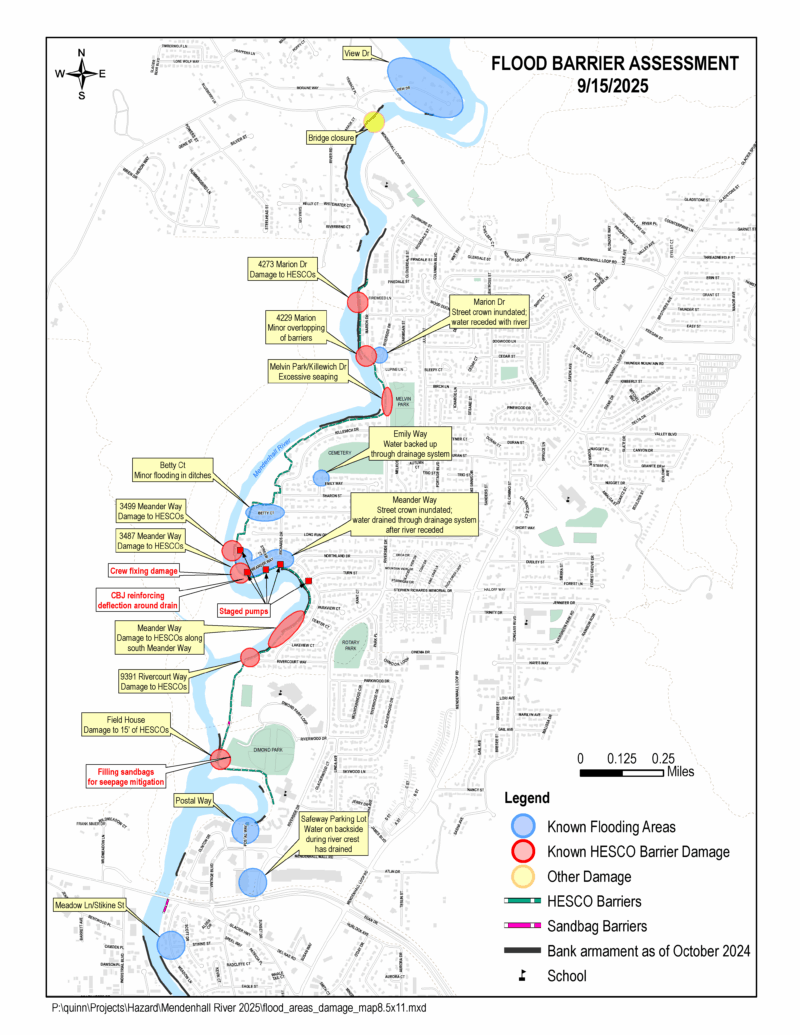 flood_areas_hesco_damage_8x11_date9_15_25 (002) map of flood damage to temporary flood barriers