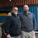 Scott Gray and Spencer Gates at the Streets and Fleet division facility.