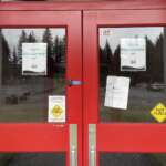 Safe Place signs on a door.