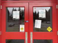 Safe Place signs on a door.