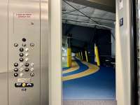 Inside of the new Dimond Park Field House elevator.